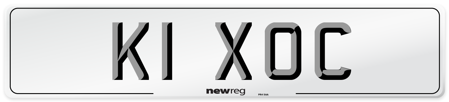K1 XOC Number Plate from New Reg